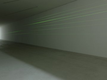 Bewegliche Projektion der Laser-Installation DISCONTROL 